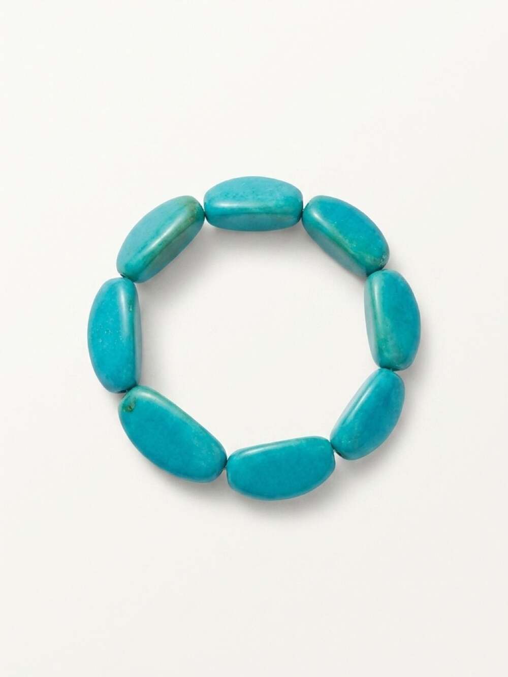 Turquoise  Color Nugget Bead Stretch Bracelet